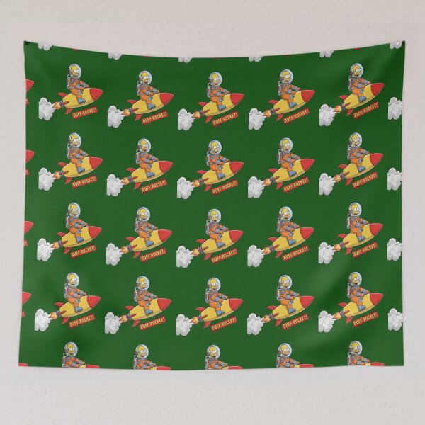 Item preview, Funny Cartoon Astronaut Riding Rocket – Space Comedy Parody Art designed and sold by zohocreations.
