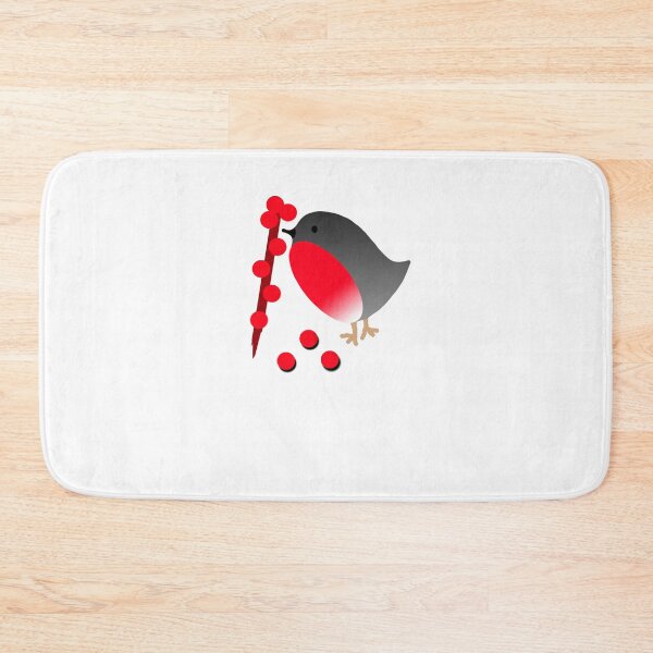 Item preview, Cute Red Robin Winter Berry Piece designed and sold by capricedefille.