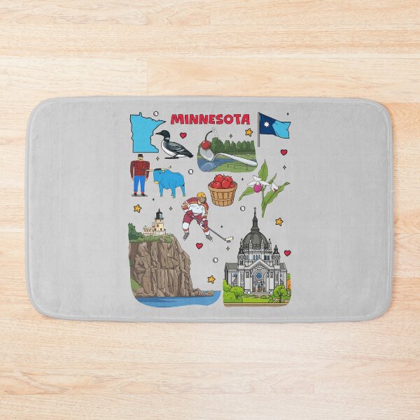 Item preview, Minnesota State Pride, Iconic Landmarks & Symbols Pattern designed and sold by mashmosh.