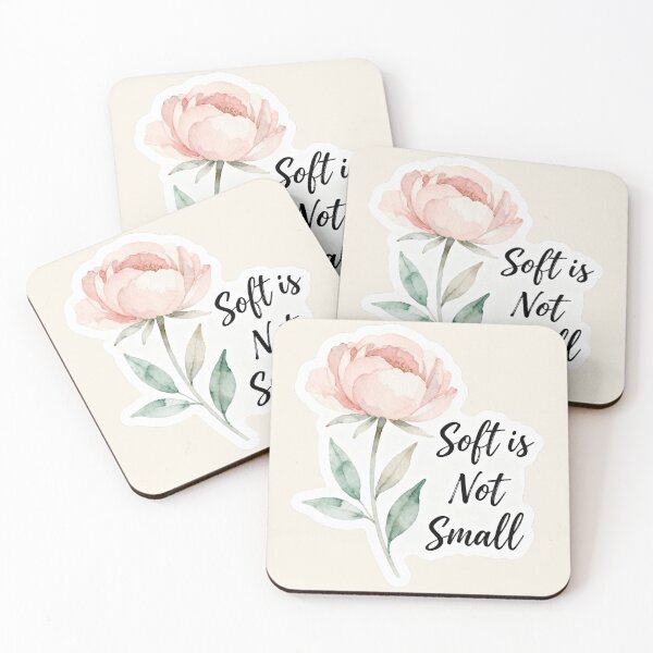 Item preview, Soft Is Not Small Floral Quote Sticker designed and sold by Velavue .