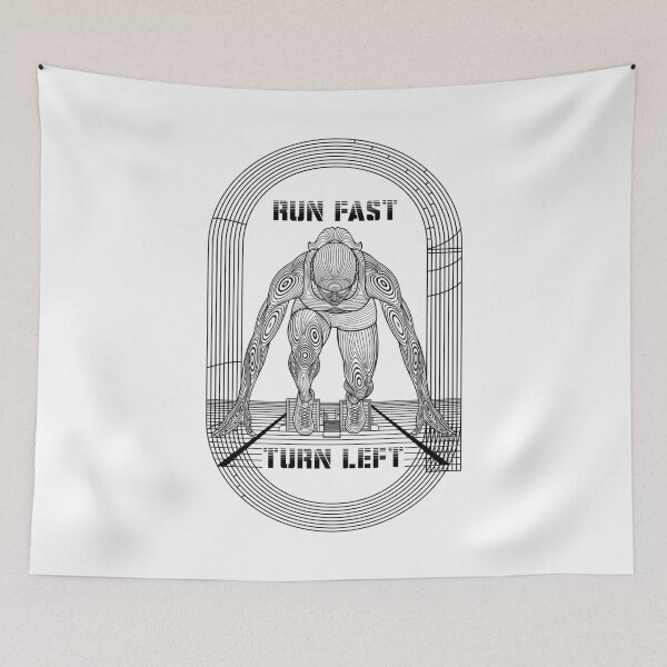Item preview, Run Fast Turn Left Track And Field Runner Sprinter Woman designed and sold by GrandeDuc.