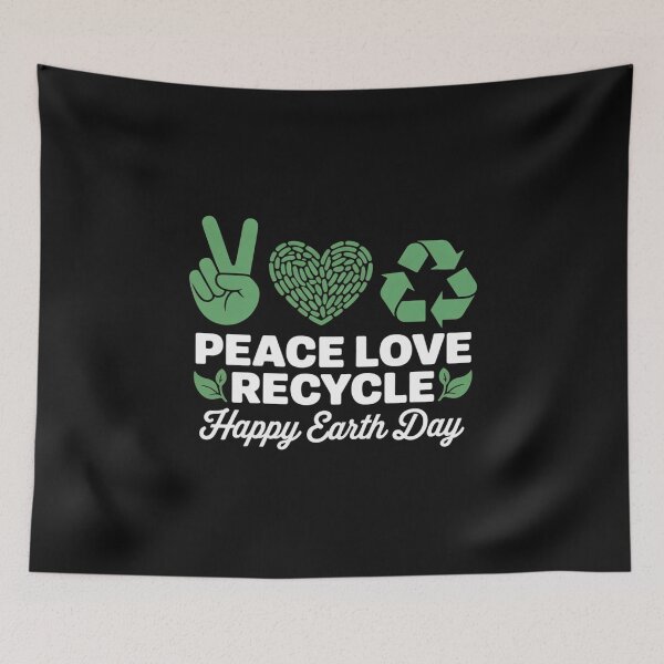 Item preview, Earth Day April 22 Peace Love Recycle Recycling Teacher Kids designed and sold by nicomitchell.
