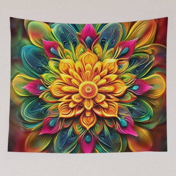 Item preview, Colorful, vibrant, abstract floral illustration designed and sold by Mianku | Für das Leben.