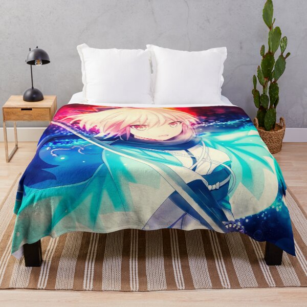 Item preview, Okita Souji Sakura Saber Elegant Warrior Shining With Blue Samurai Anime Spirit designed and sold by thedarvills.