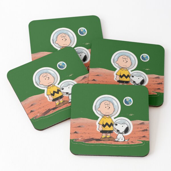 Item preview, Cute Cartoon Boy and Dog on Mars – Space Comic Parody Art designed and sold by zohocreations.