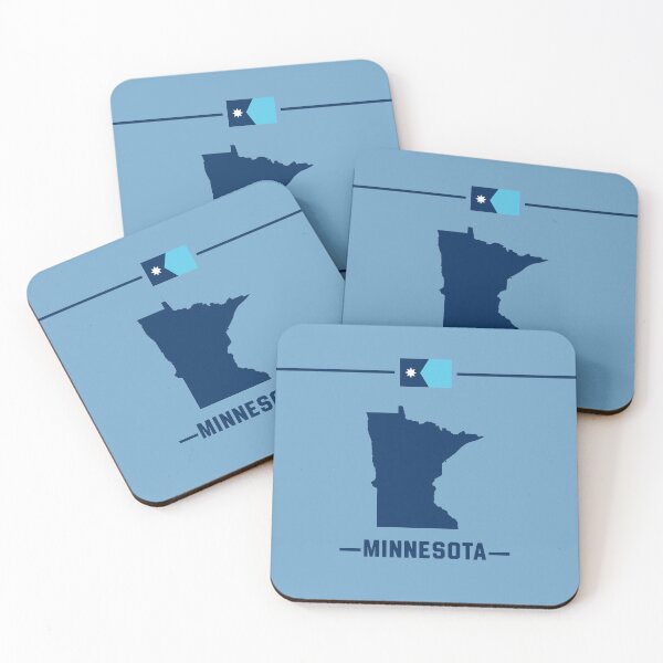 Item preview, Minnesota State Pride - New Official Flag & Map Silhouette designed and sold by mashmosh.