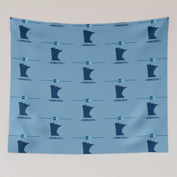Item preview, Minnesota State Pride - New Official Flag & Map Silhouette designed and sold by mashmosh.