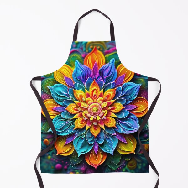 Aperçu de l'œuvre Fleur mandala colorée à la texture imaginative créée et vendue par Mianku | Für das Leben.