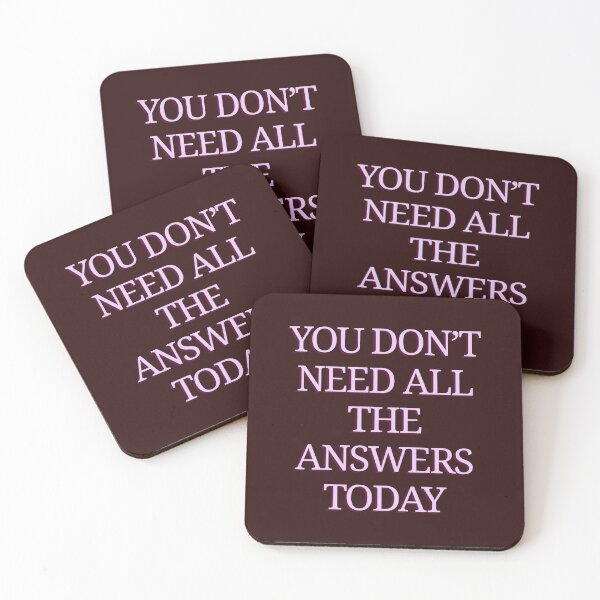 Item preview, You Don’t Need All the Answers Today – Calm Quote for Overthinkers designed and sold by designbymahi.