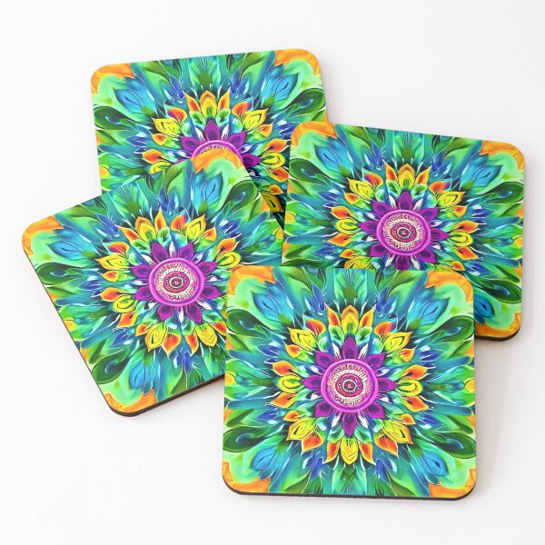 Item preview, Colorful floral mandala with ornaments designed and sold by Mianku | Für das Leben.
