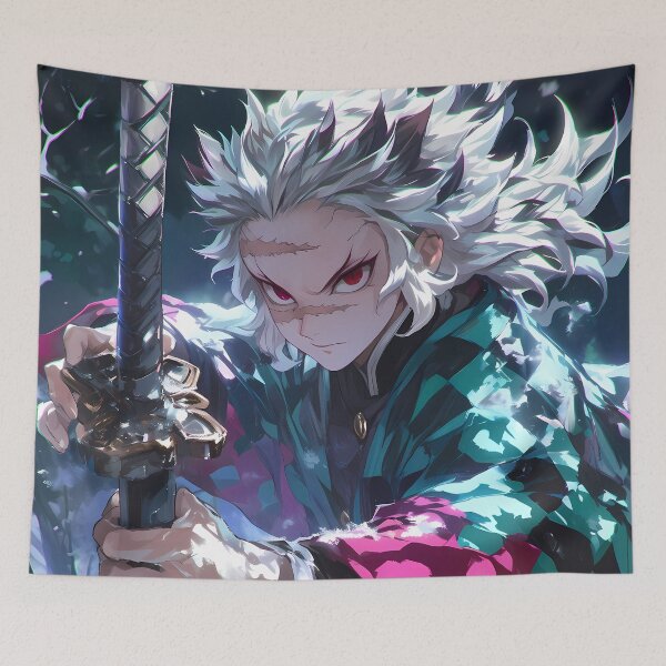 Item preview, Sanemi Shinazugawa Demon Slayer Anime Wind Scar Fury designed and sold by thedarvills.