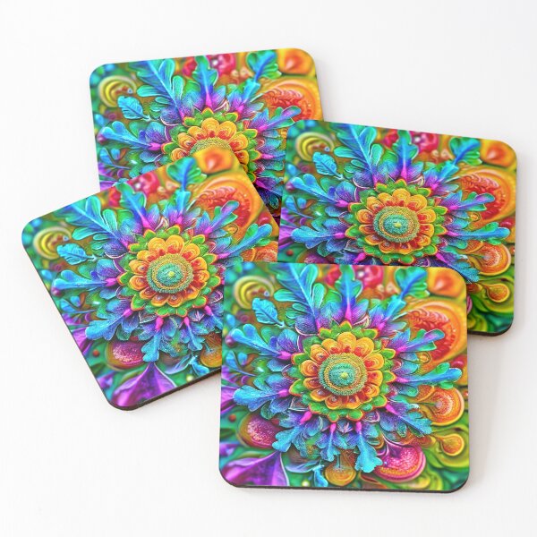 Item preview, Colorful abstract floral pattern with depth designed and sold by Mianku | Für das Leben.