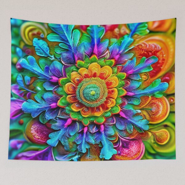 Item preview, Colorful abstract floral pattern with depth designed and sold by Mianku | Für das Leben.