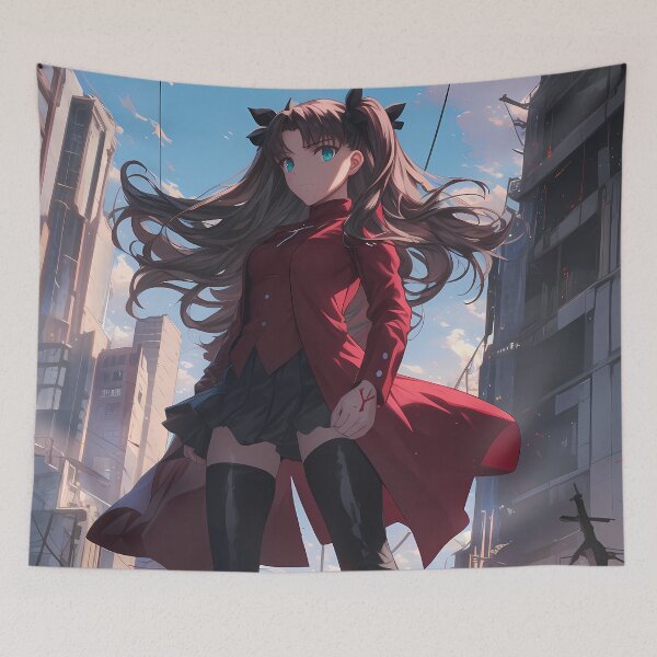 Item preview, Rin Tohsaka Fate Stay Night Anime Mystical Mage Crimson designed and sold by thedarvills.