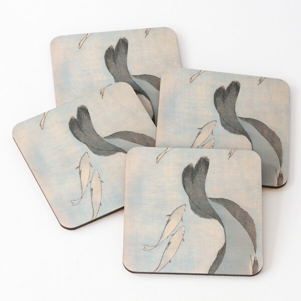 Item preview, Catfish and Small Fish - Vintage Japanese Marine Life Print designed and sold by Open Canvas.
