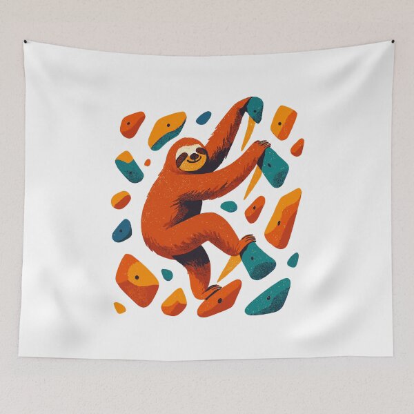 Item preview, Bouldering Sloth Climbing Hall Gift designed and sold by Pineapple-Tree.
