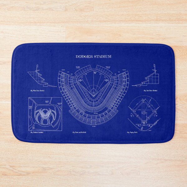 Item preview, Dodger Stadium (White Stencil-No Background) designed and sold by BGALAXY.