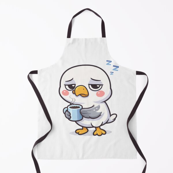 Item preview, Sleepy seagull with coffee – Funny morning grouch coastal humor designed and sold by Fies-und-Fein.