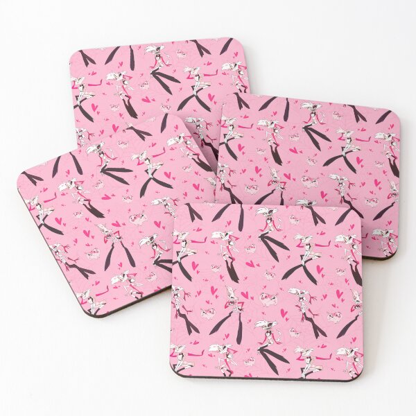 Item preview, Hazbin Hotel's Angel Dust & Fat Nuggets w/ Pink Hearts & Spider Webs designed and sold by Playful Patternz.