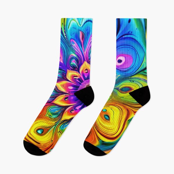 Item preview, Colorful, abstract psychedelic floral illustration designed and sold by Mianku | Für das Leben.