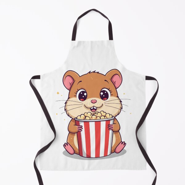 Item preview, Adorable Kawaii Hamster Eating Popcorn | Movie Night Snack designed and sold by SlomianyPisarz.