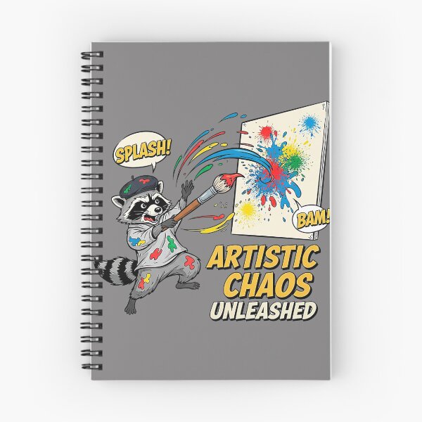 Item preview, Artista de mapaches al estilo de cómic que desata el caos artístico designed and sold by SholoStudio.