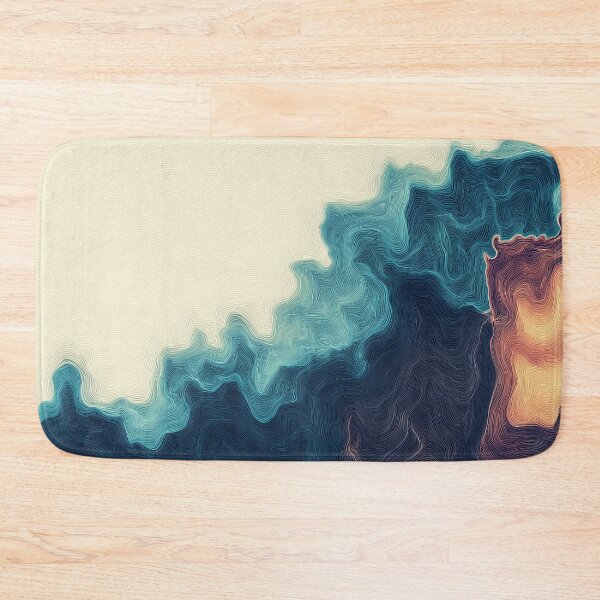 Item preview, Topographic Flow in Teal and Ember designed and sold by Art of Ngu.