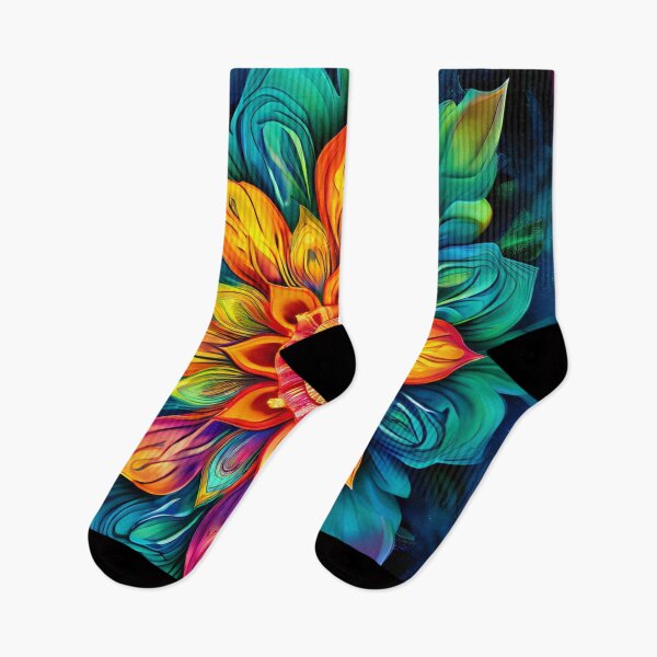 Item preview, Colorful abstract mandala flower on a dark background designed and sold by Mianku | Für das Leben.