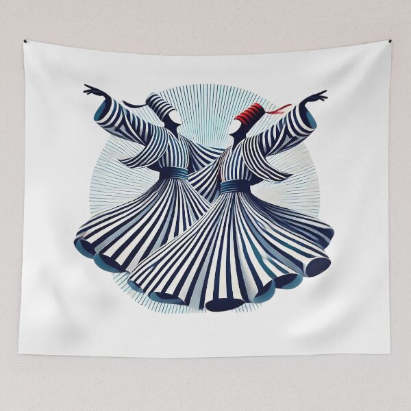 Item preview, Whirling Dervishes Sufi Dance Minimal Art designed and sold by Kruti Collection.