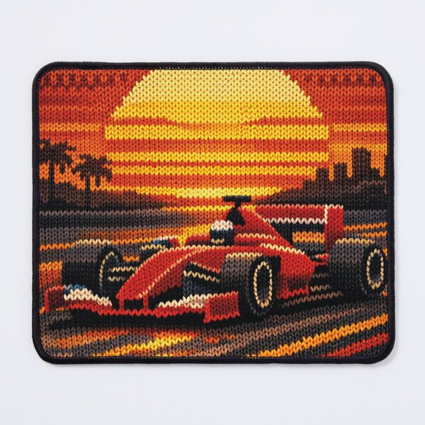 Item preview, Formula 1 car at sunset, cool knitted picture designed and sold by Mauswohn.