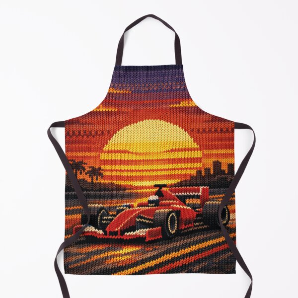 Item preview, Formula 1 car at sunset, cool knitted picture designed and sold by Mauswohn.