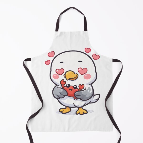 Item preview, Lovestruck seagull and crab – Cute coastal cartoon design with heart designed and sold by Fies-und-Fein.