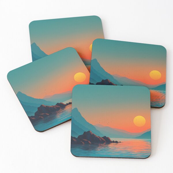 Item preview, Sunset Serenity Over Layered Mountains designed and sold by Art of Ngu.