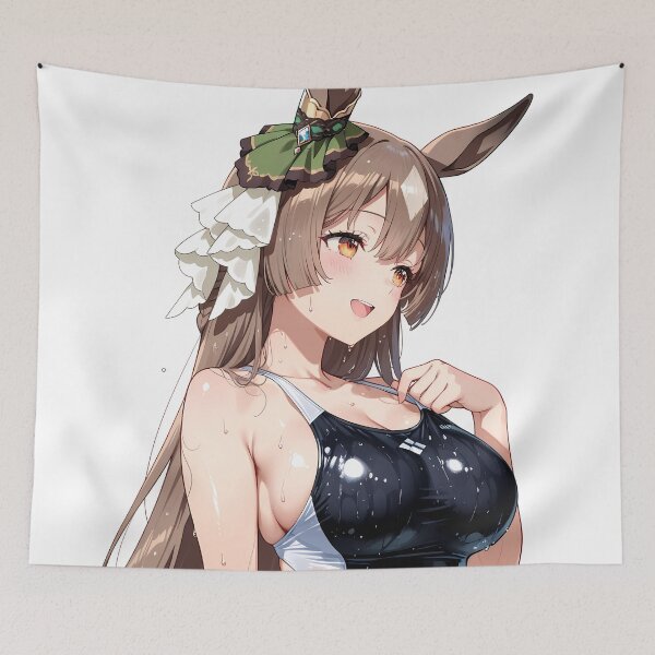 Item preview, Satono Diamond Uma Musume Pretty Derby Anime Girl Shiny Swimsuit Waifu designed and sold by thedarvills.