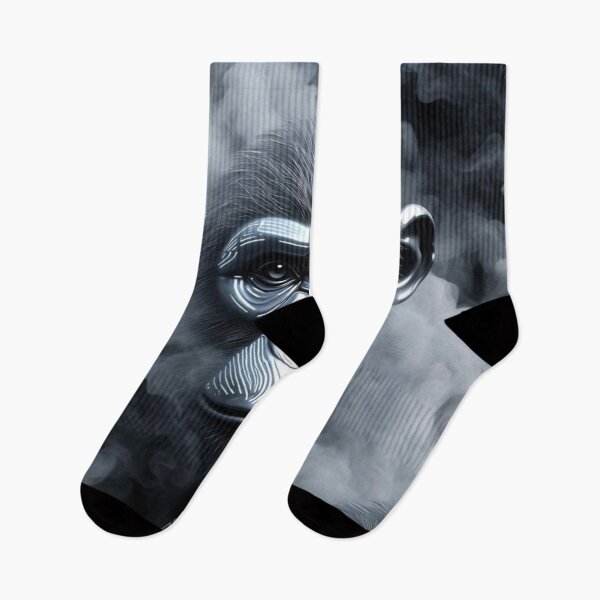 Item preview, Cybernetic Chrome Ape Seamless Pattern designed and sold by ChinzorigBAY.