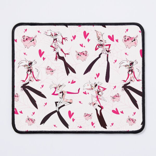 Item preview, Hazbin Hotel's Angel Dust & Fat Nuggets w/ Hearts & Spider Webs White Background designed and sold by Playful Patternz.
