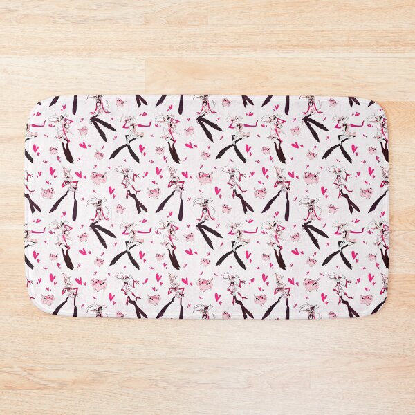 Item preview, Hazbin Hotel's Angel Dust & Fat Nuggets w/ Hearts & Spider Webs White Background designed and sold by Playful Patternz.