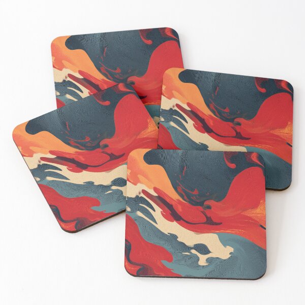 Item preview, Molten Flow Abstract in Red and Black designed and sold by Art of Ngu.