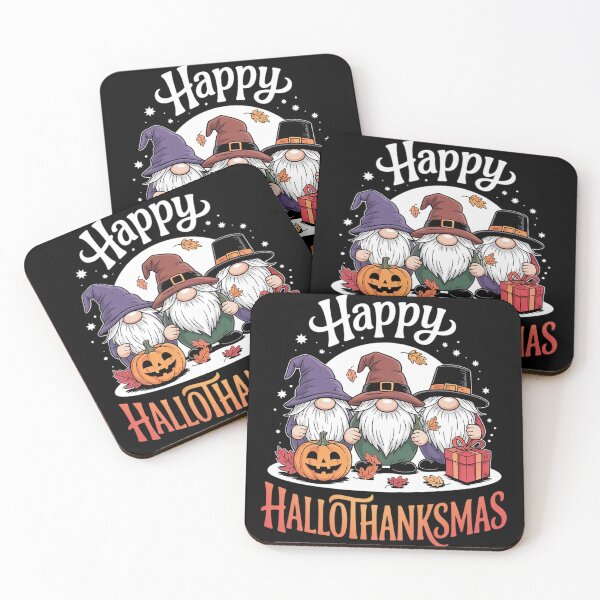 Item preview, Happy Hallothanksmas Gnomes Halloween Christmas Thanksgiving0  designed and sold by RuthGAArt.