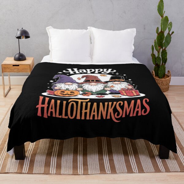 Item preview, Happy Hallothanksmas Gnomes Halloween Christmas Thanksgiving0 designed and sold by RuthGAArt.