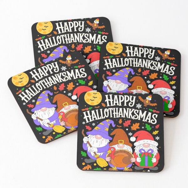 Item preview, Halloween Thanksgiving Christmas Happy Hallothanksmas Gnomes5  designed and sold by RoyTill0Art.