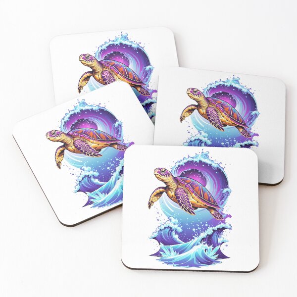 Item preview,  Cosmic Surfing Sea Turtle Riding Purple Galaxy Wave designed and sold by zoughlal.