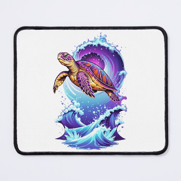 Item preview, Cosmic Surfing Sea Turtle Riding Purple Galaxy Wave designed and sold by zoughlal.