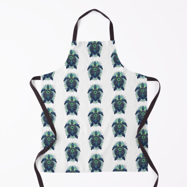 Item preview, Mystical Navy Blue Sea Turtle with Emerald Mandala Shell and Radiant Glow designed and sold by zoughlal.