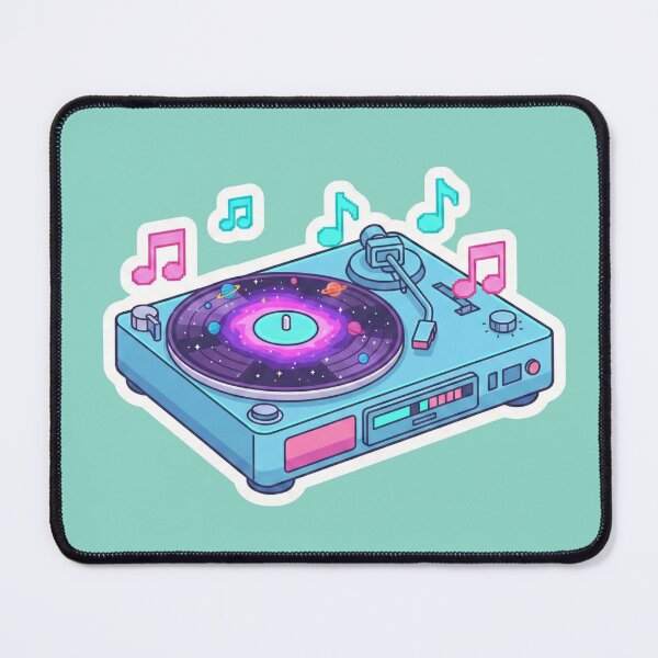 Item preview, Retro Pastel Portable Turntable | Cosmic Space Portal Vinyl Aesthetic designed and sold by DigitalVibes Art, CreatorSpace, PixelMood. By AngryFish.Art..