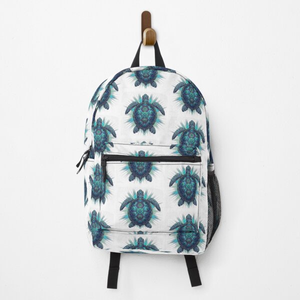 Item preview, Radiant Blue Purple Mandala Turtle with Geometric Floral Shell Pattern designed and sold by zoughlal.