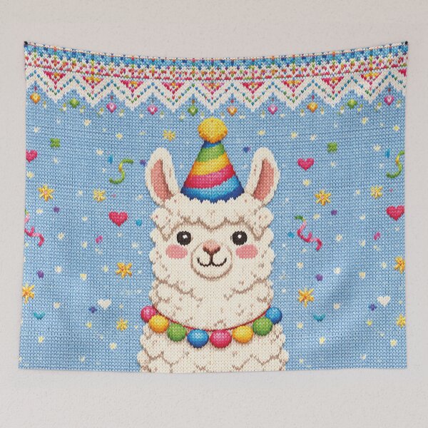 Item preview, Fun llama party, great knitting picture designed and sold by Mauswohn.