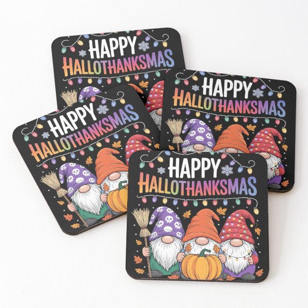 Item preview, Halloween Thanksgiving Christmas Happy Hallothanksmas Gnomes6  designed and sold by RoyTill0Art.