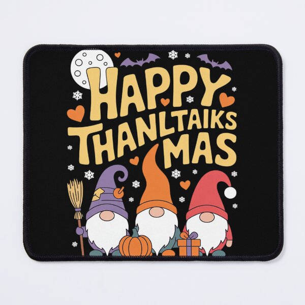 Item preview, Happy HalloThanksMas Gnomes Halloween Thanksgiving Christmas 1  designed and sold by RuthGAArt.