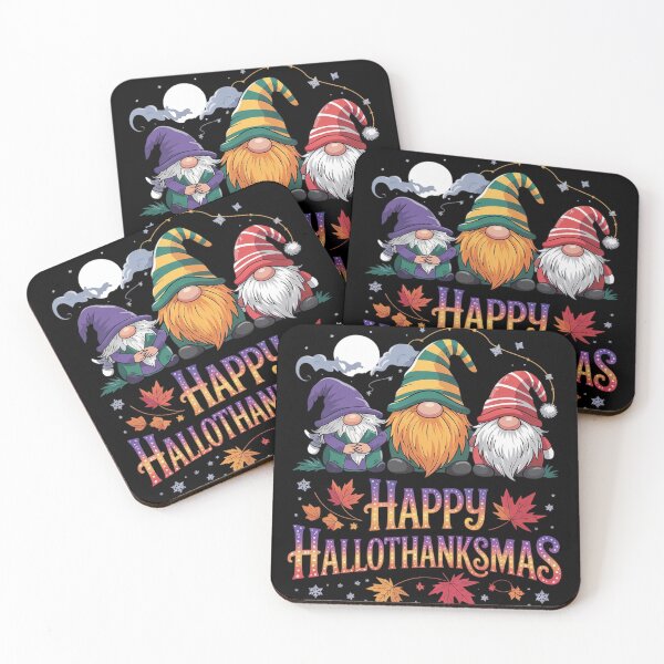 Item preview, Halloween Thanksgiving Christmas Happy HalloThanksMas Gnomes7  designed and sold by RoyTill0Art.